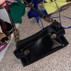 Black Leather Shoulder Bag